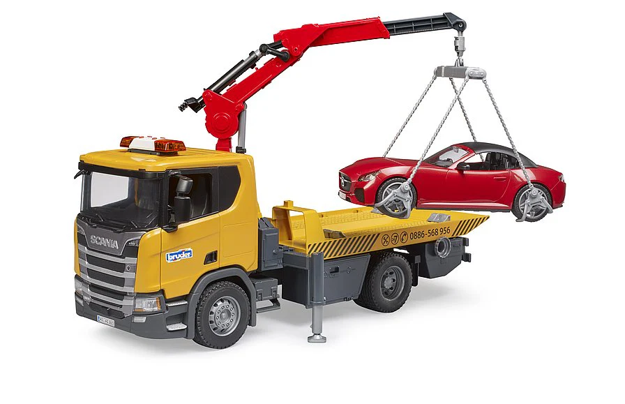 Bruder Scania Super 560R tegljač s L+S modulom 3552 u upotrebi