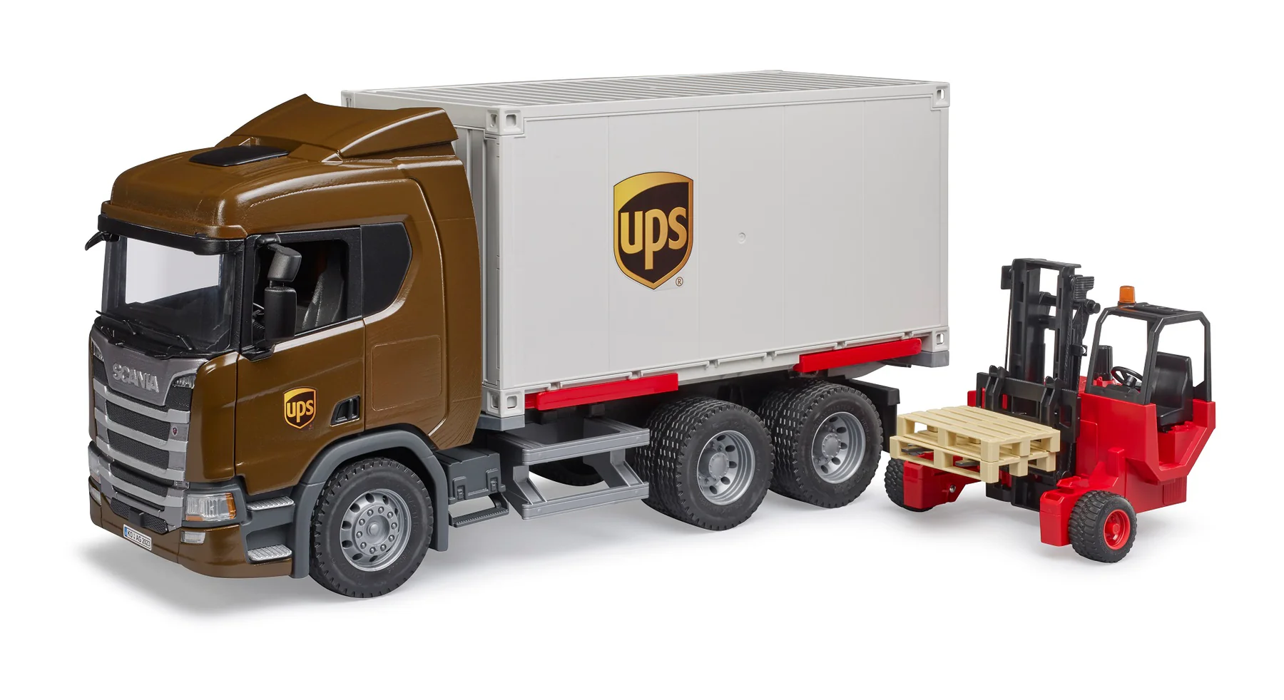Bruder Scania Super 560R logistički kamion 3582 u upotrebi