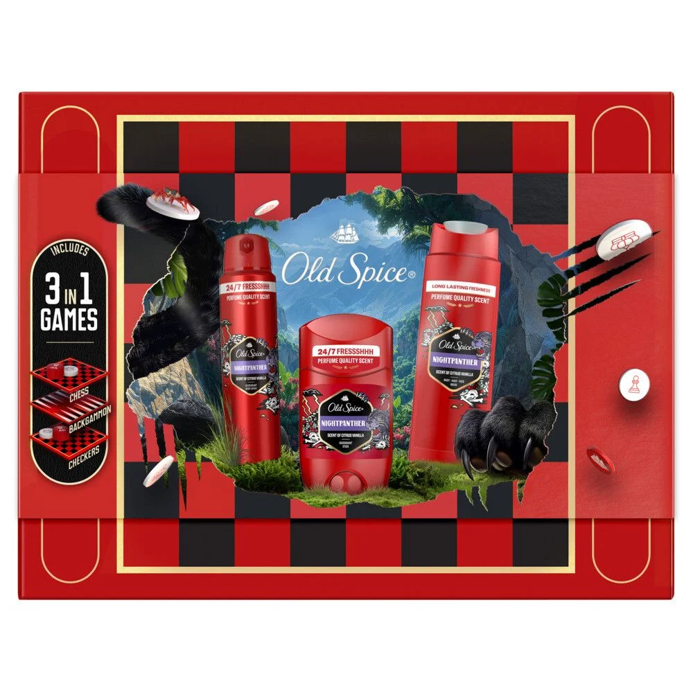 Old Spice poklon set za muškarce Night Panther + gamebox