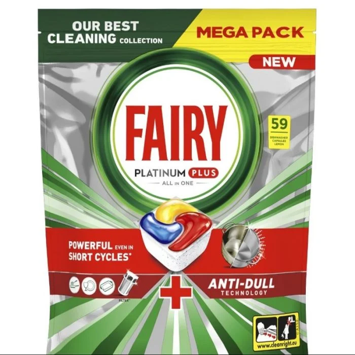 Fairy tablete za pranje posuđa Platinum Plus 59 kom