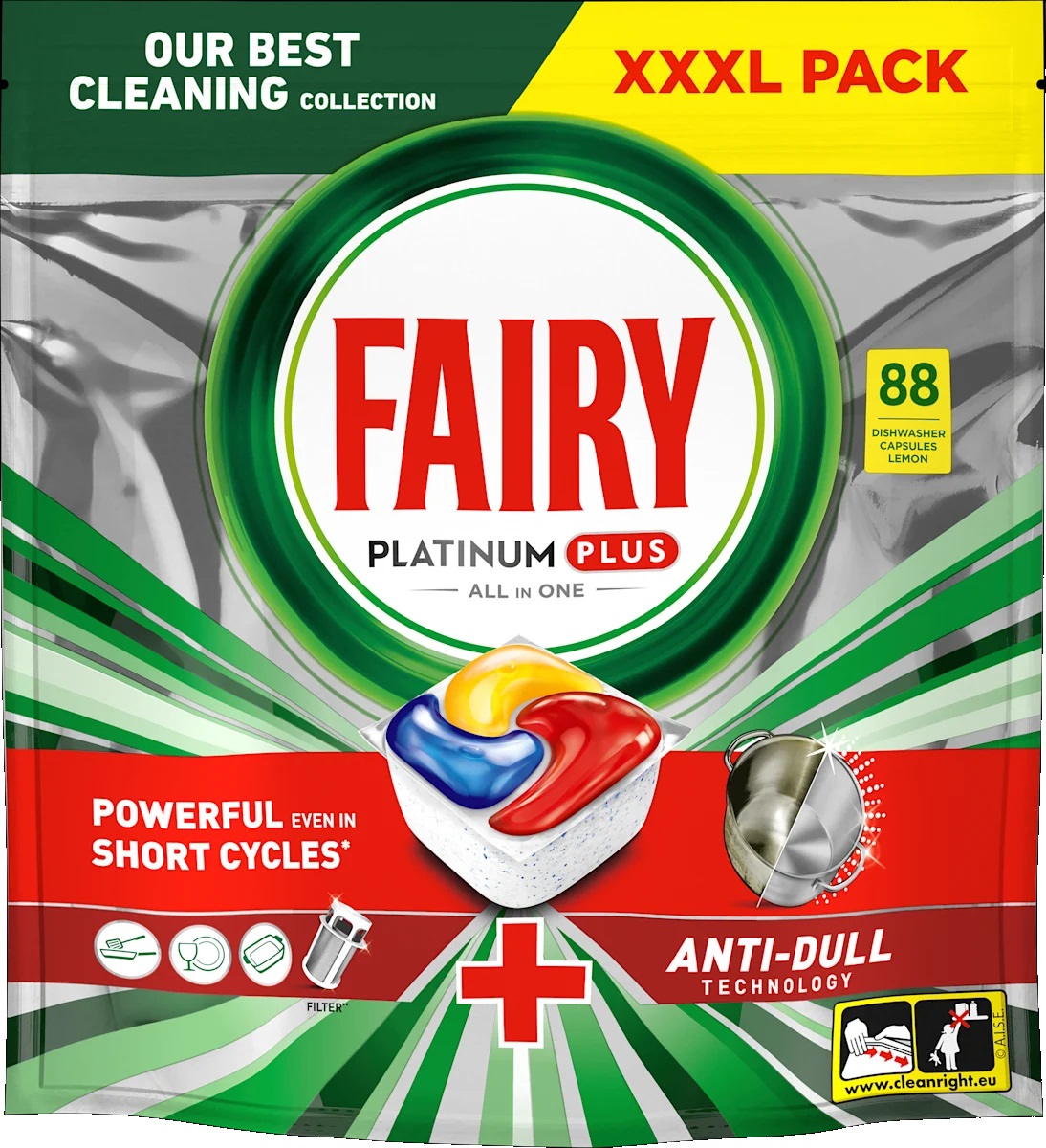 Fairy tablete za pranje posuđa Platinum Plus 88 kom