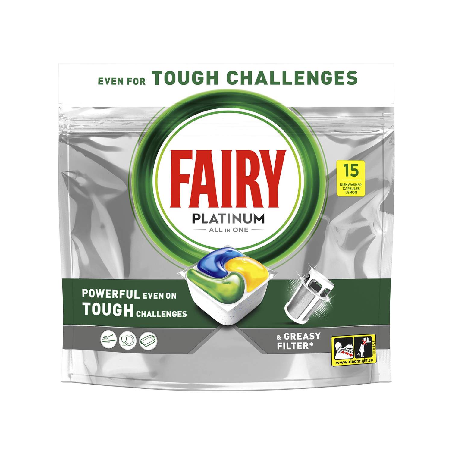 Fairy tablete za pranje posuđa Platinum 15 kom