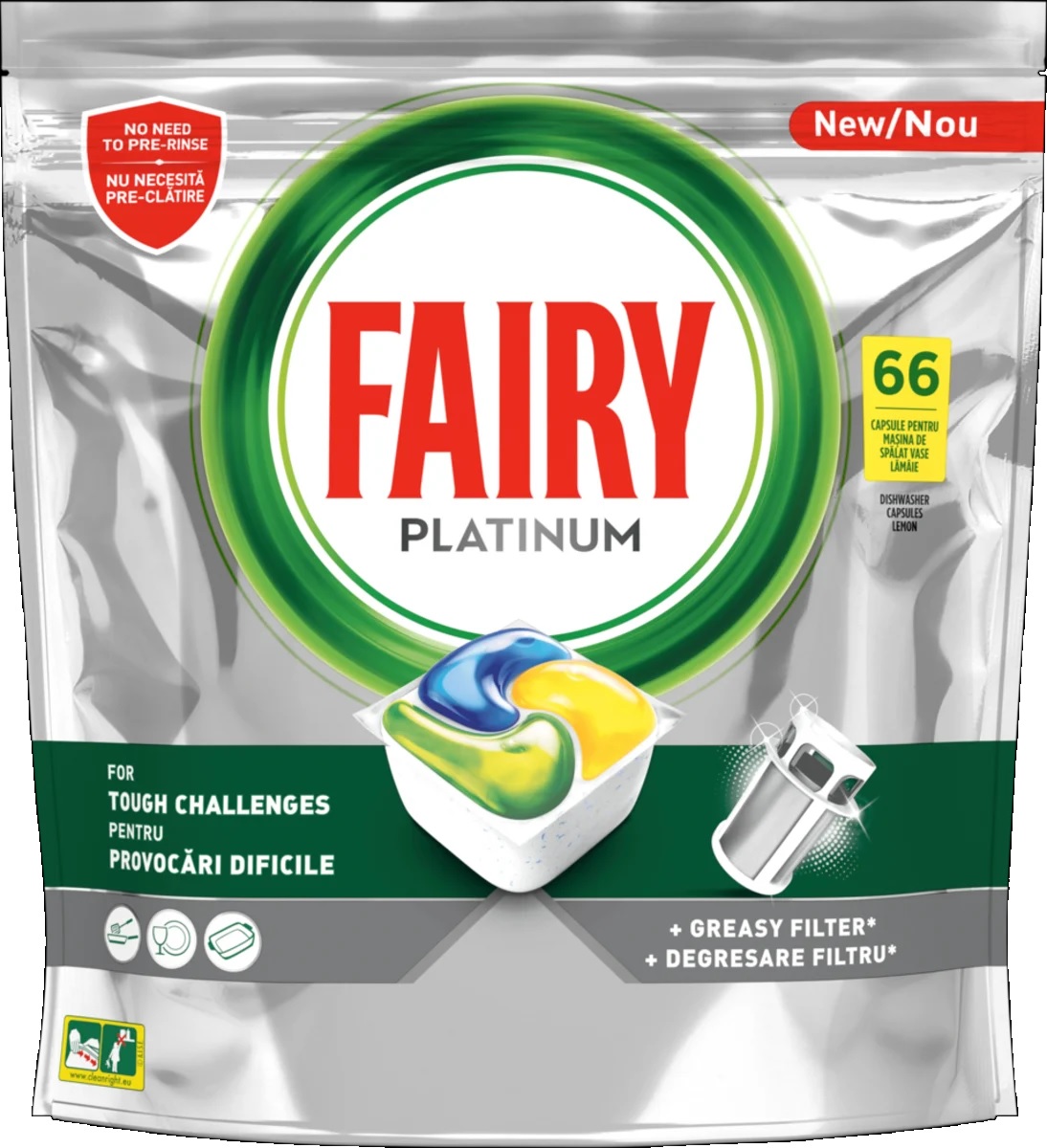 Fairy tablete za pranje posuđa Platinum 66 kom