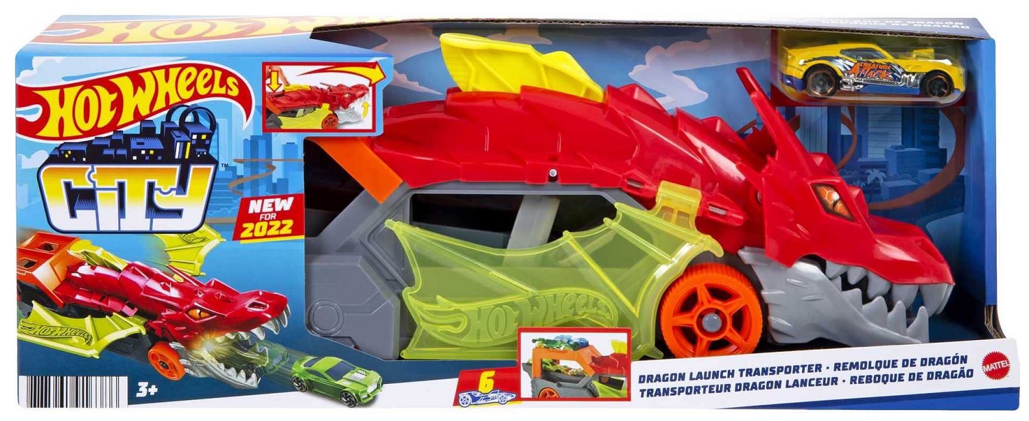 Hot Wheels dragon launch transporter staza
