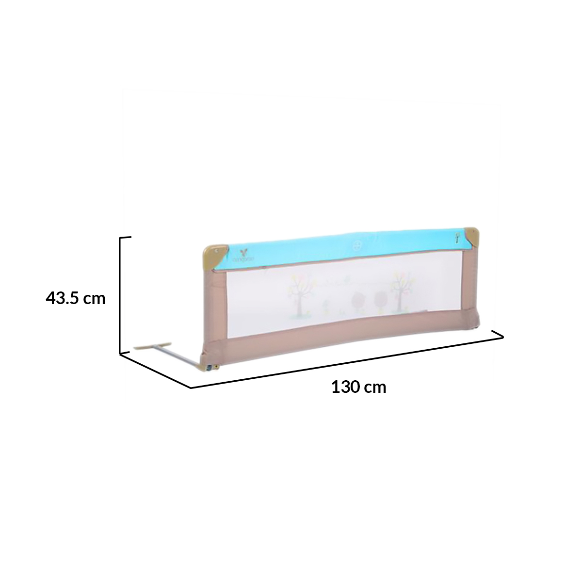 Cangaroo zaštitna ogradica za krevet 130 cm, Plava – detalj 2