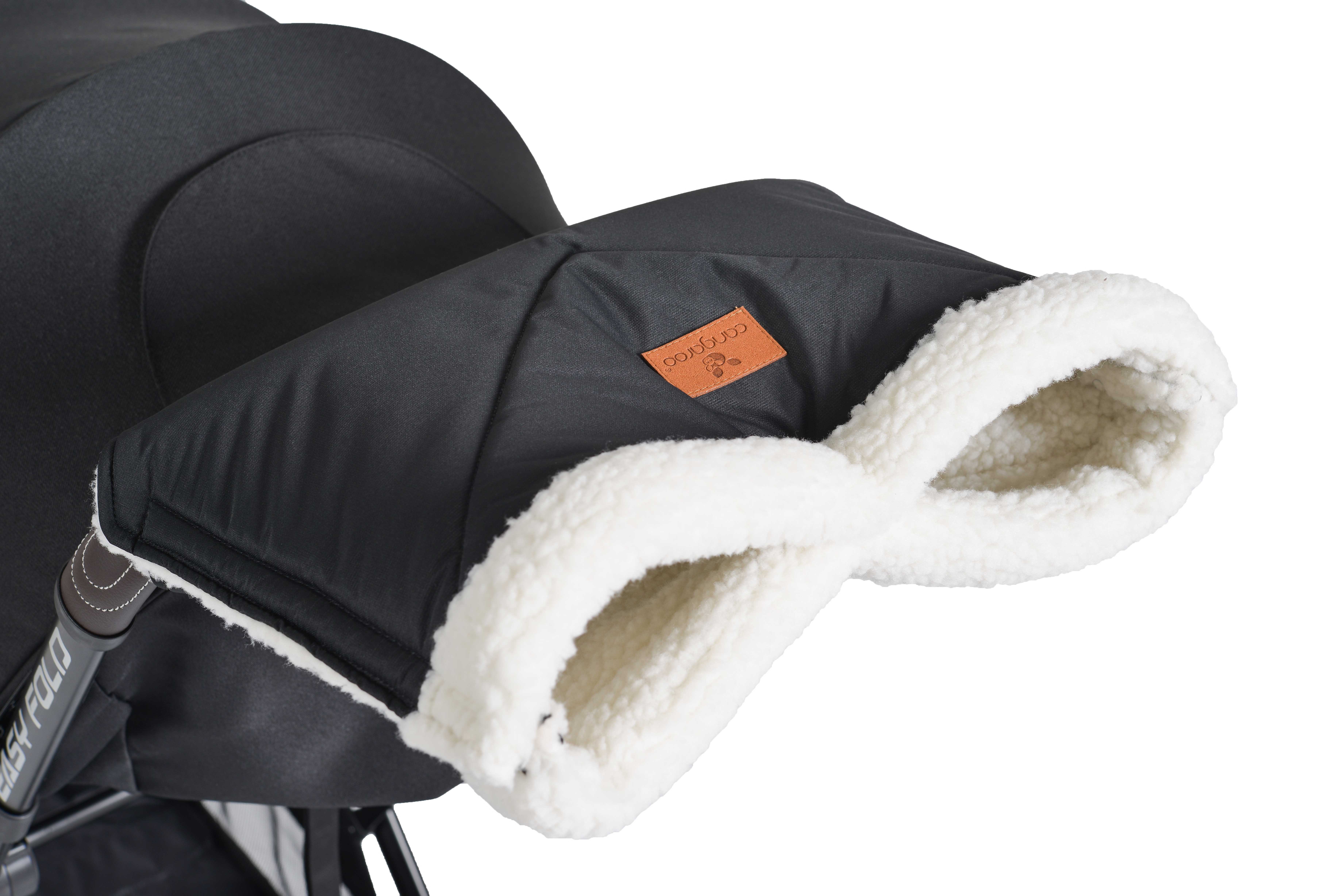 Cangaroo grijač za ruke za kolica Luxe, crna – detalj 4