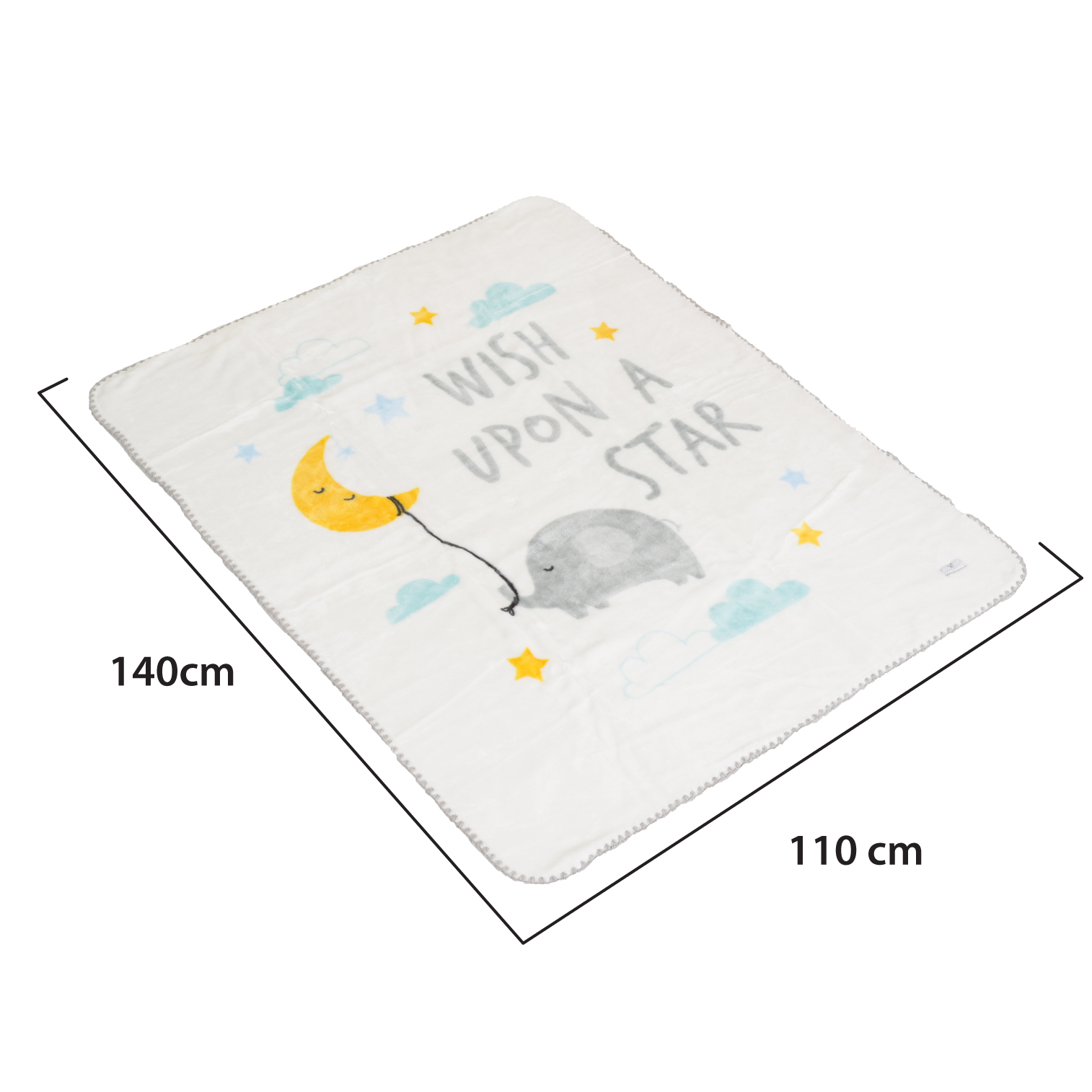 Cangaroo dekica za bebe Softy Wish upon a star, 110 × 140 cm, bijela – detalj 4