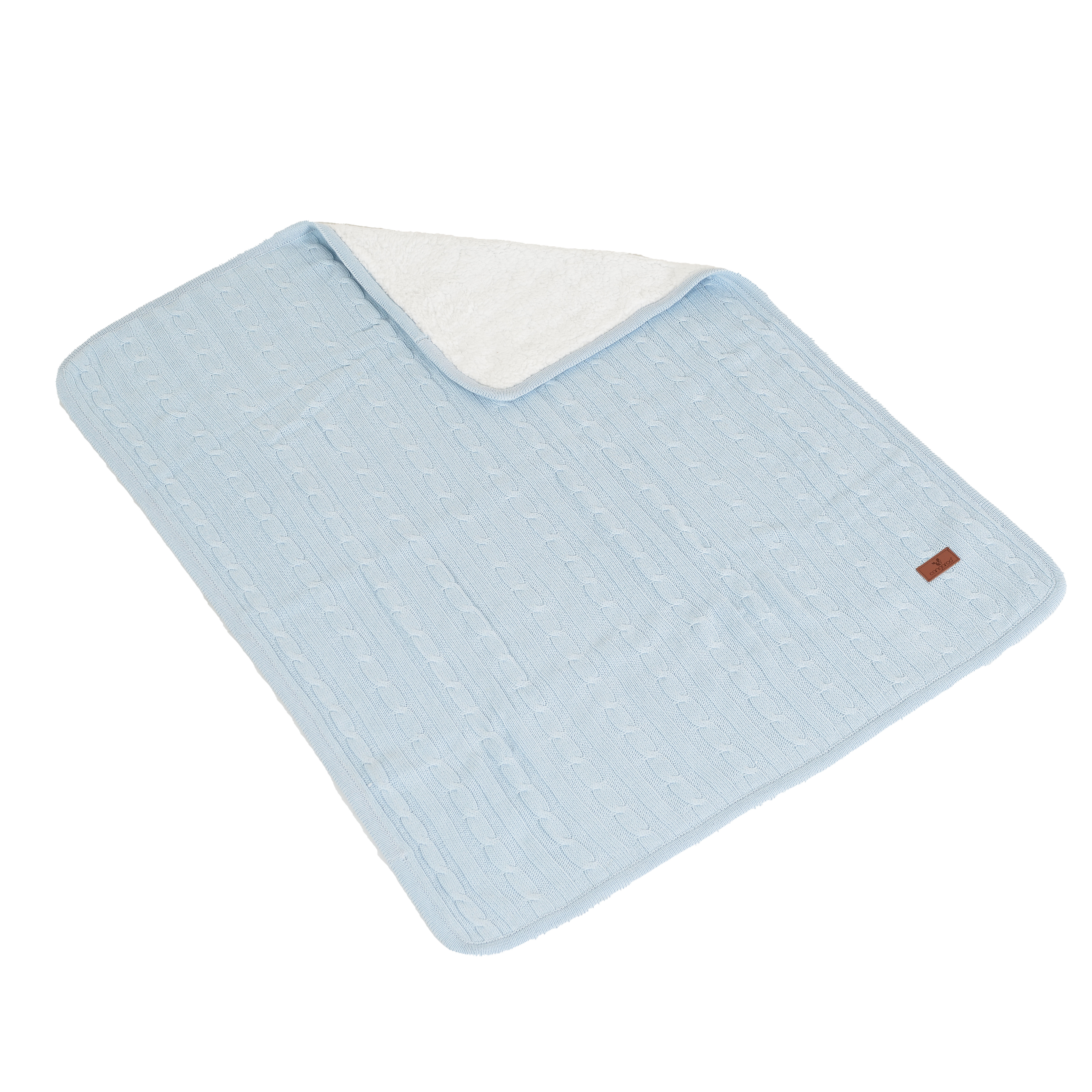 Cangaroo dekica za bebe Sherpy, plava, 75 × 100 cm – detalj 3