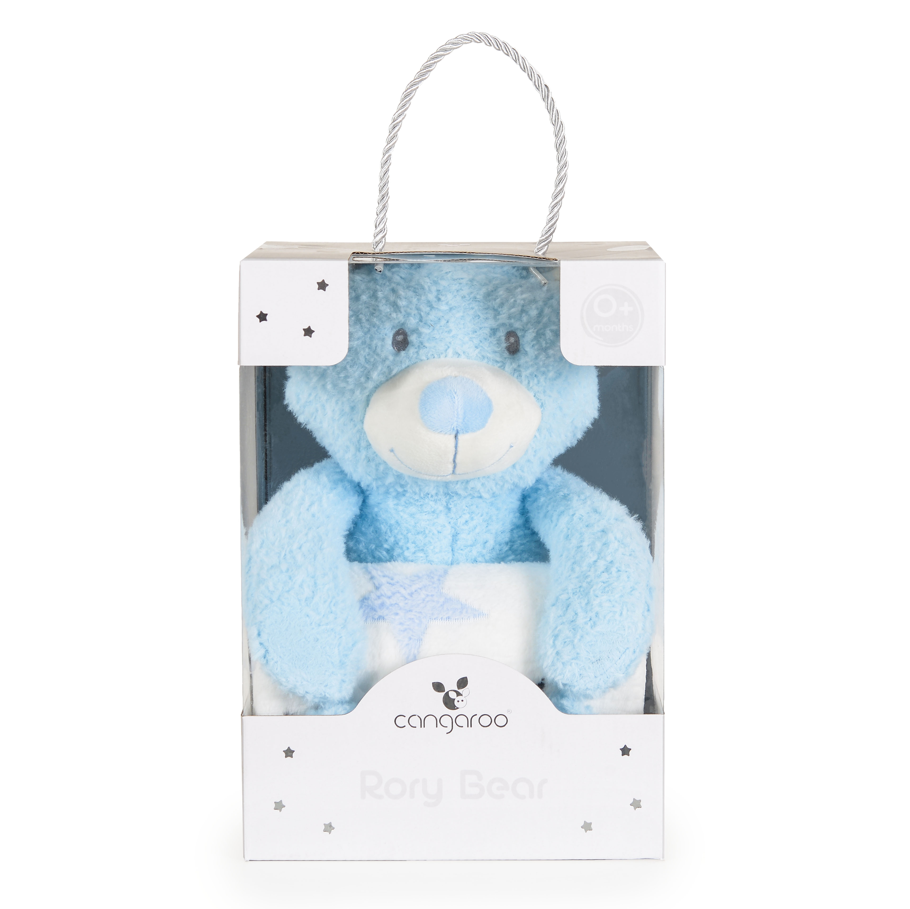 Cangaroo dekica za bebe sa plišanom igračkom Rory Medo, plava, 75 × 90 cm – detalj 2
