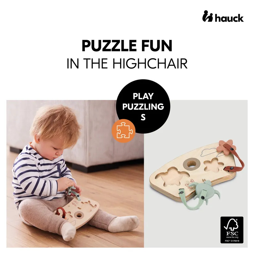 Hauck drvena edukativna igračka Play Puzzling S Kornjača i cvijet – prikaz 2