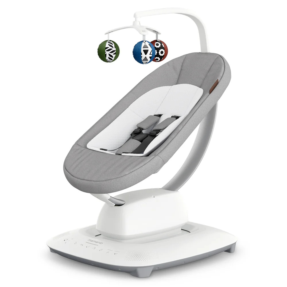 UPPAbaby ležaljka-ljuljačka MamaRoo Smart Swing, Stella siva Melange