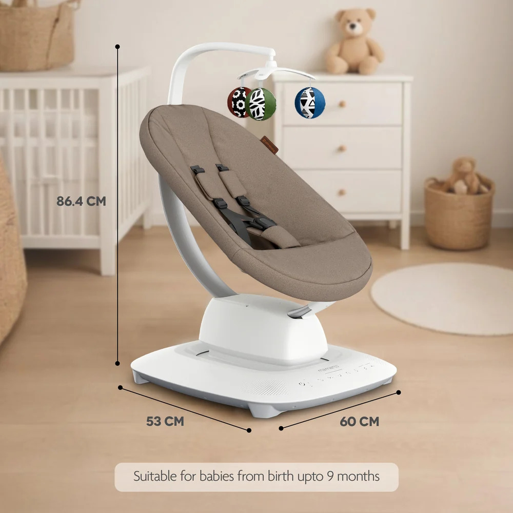 UPPAbaby ležaljka-ljuljačka MamaRoo Smart Swing, Wells Dark Taupe Melange – prikaz 3