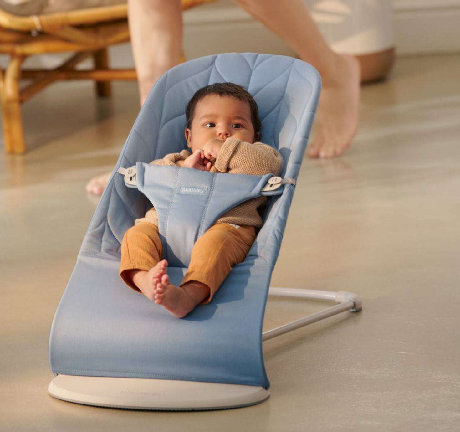 BabyBjörn Bouncer Bliss Woven siva 006217 – prikaz 2