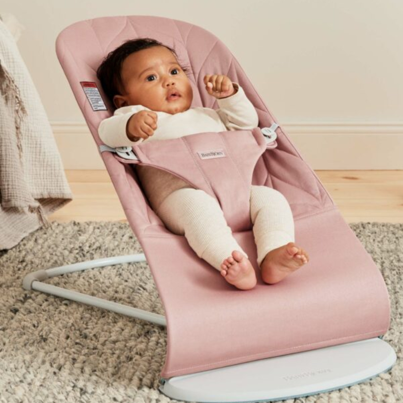 BabyBjörn Bouncer Bliss Woven dusty pink 006222 – prikaz 4