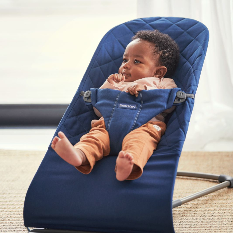 BabyBjörn Bouncer Bliss Woven midnight blue 006115 – prikaz 2
