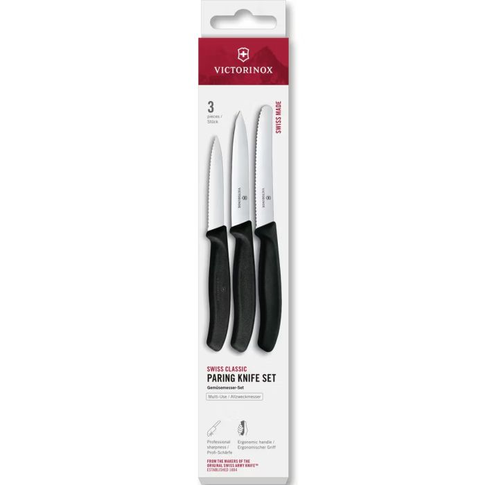 Victorinox set kuhinjskih noževa, 3 kom, crna