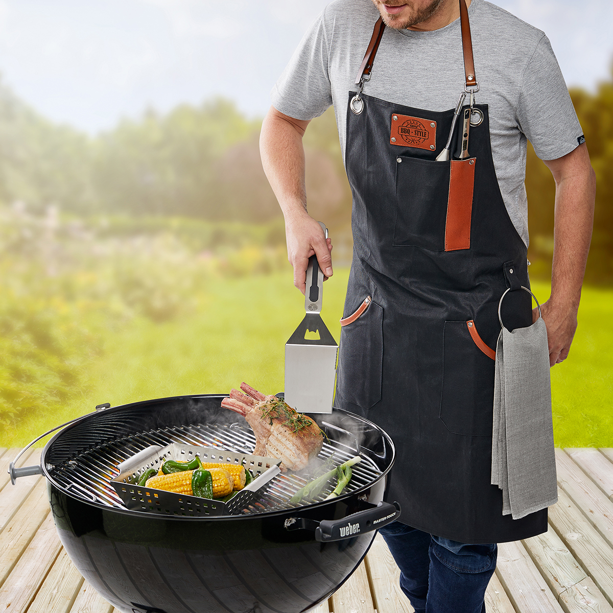 GEFU kecelja sa kožnim detaljima BBQ detalji