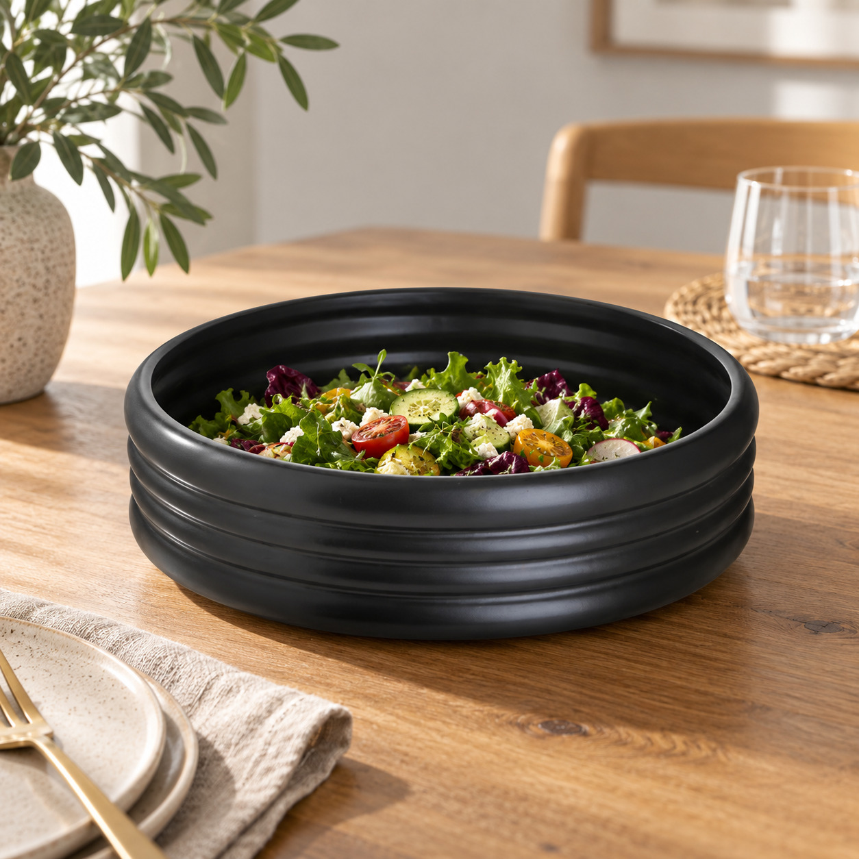 INART Zdjela 31*9cm crna - prikaz u prostoru