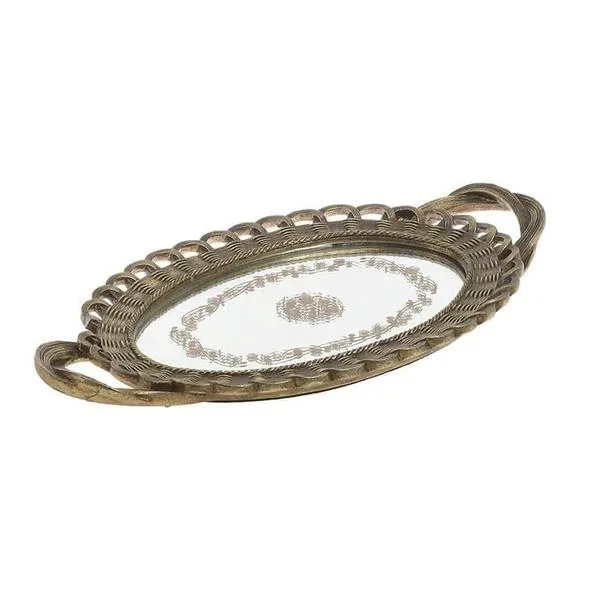 INART Tacna ogledalo 39*22*4cm crno-zlatno - prikaz proizvoda