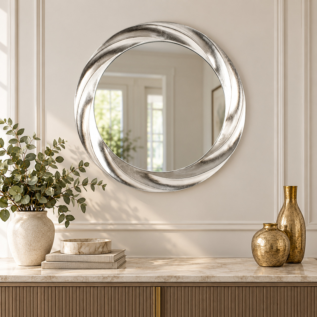 INART Ogledalo d-76 silver - prikaz u prostoru
