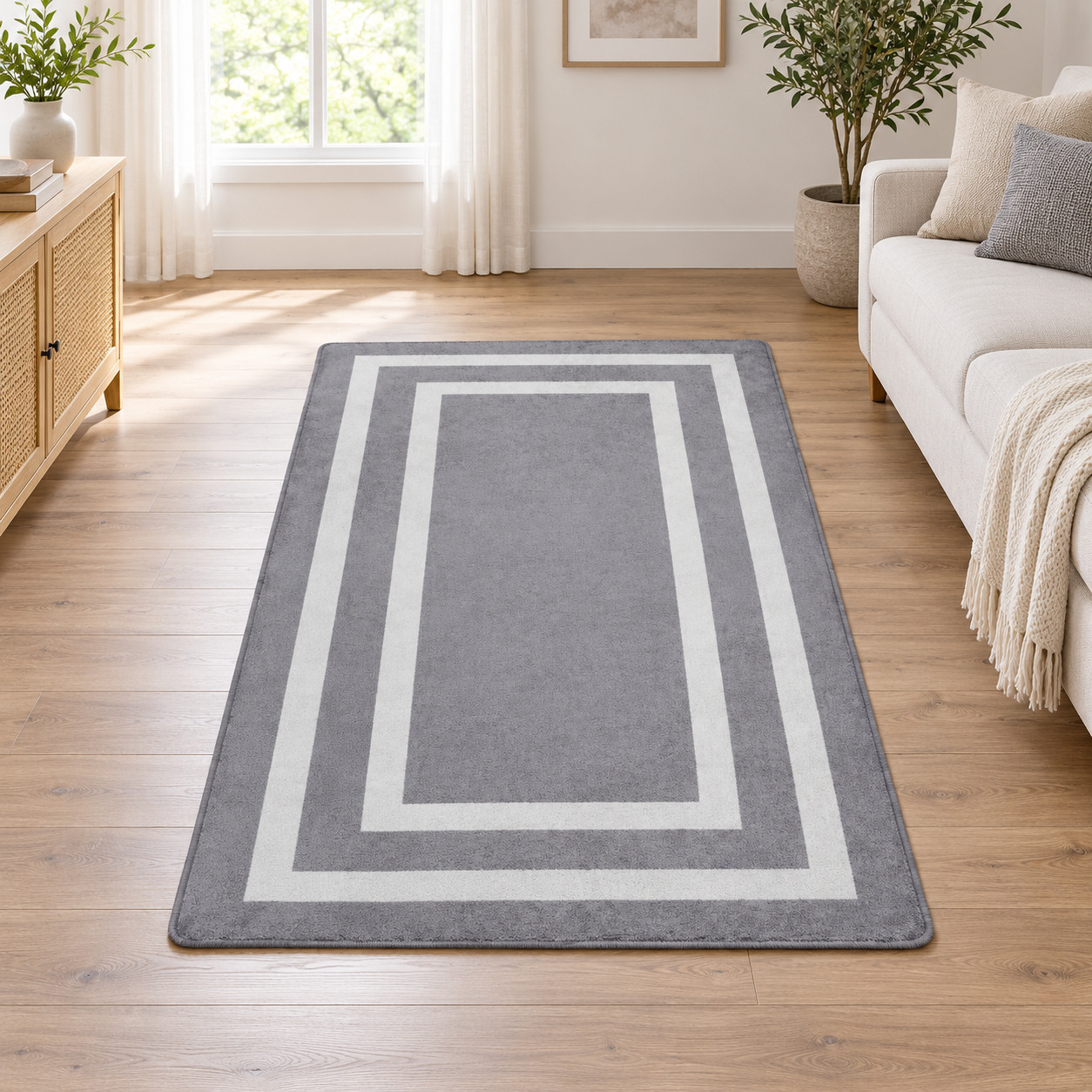 INART Tepih 80*150cm sivo-bijeli - prikaz u prostoru