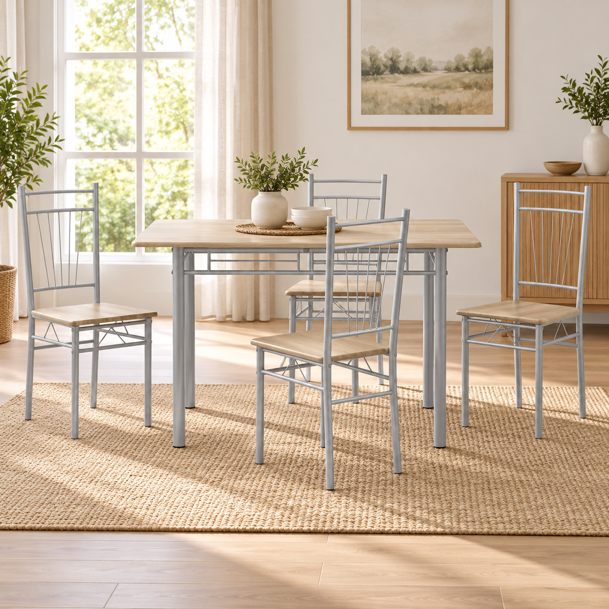 INART Set stol i 4 stolice 673-0023 - prikaz u prostoru