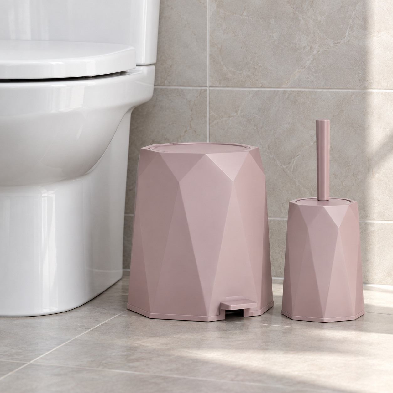 INART Kupaonski set 2/1 pink - prikaz u prostoru