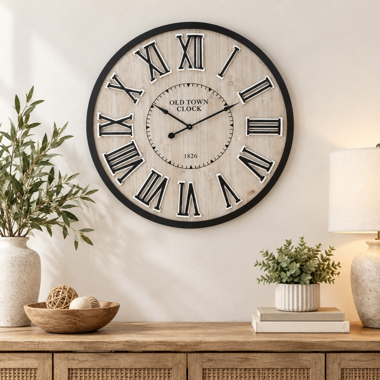 INART Sat 60cm natural crni - prikaz u prostoru
