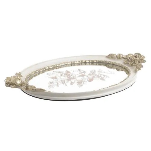 INART Tacna u bijelo/zlatnoj boji 40χ23χ4cm - prikaz proizvoda