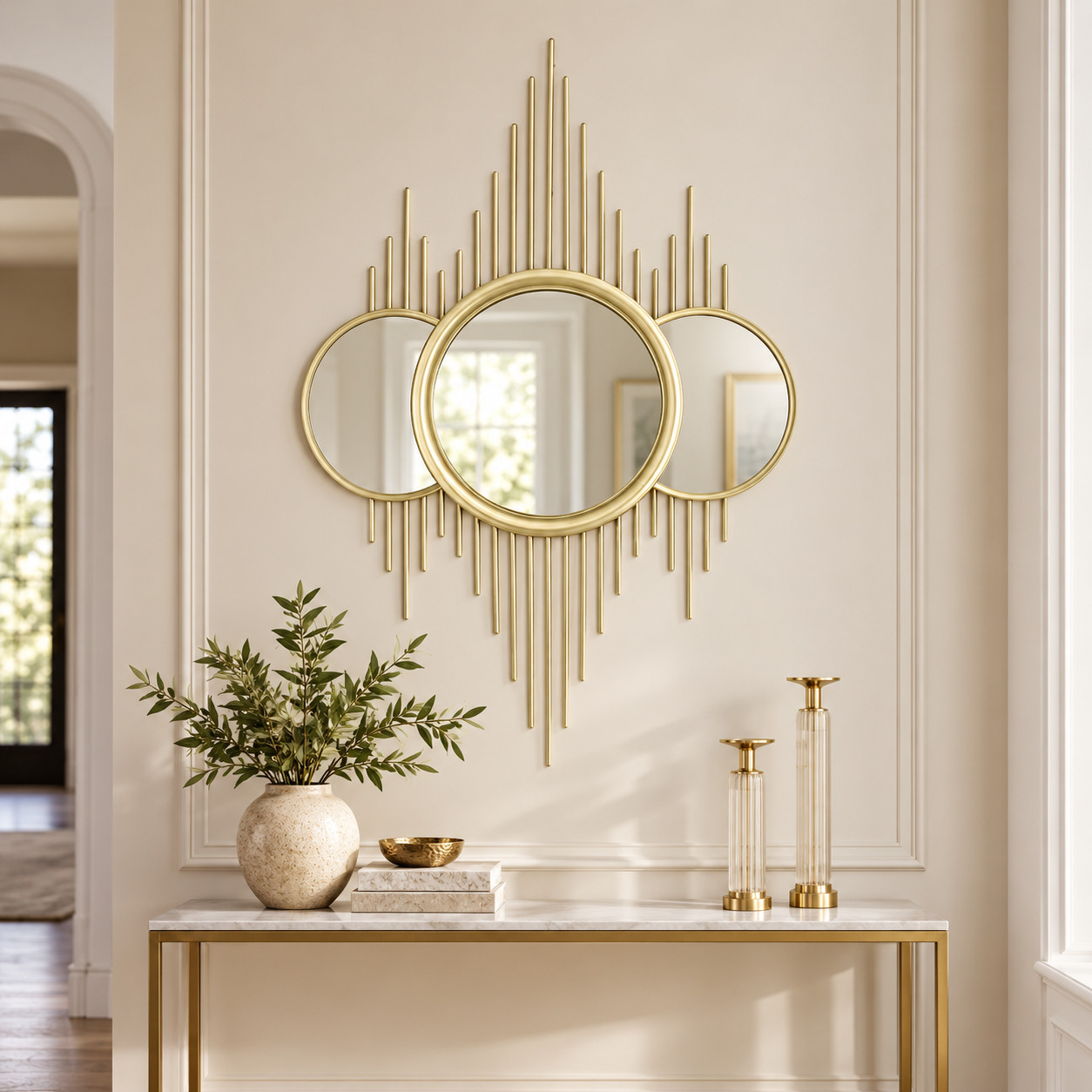 INART Zidno ogledalo champagne 50χ3χ75cm - prikaz u prostoru