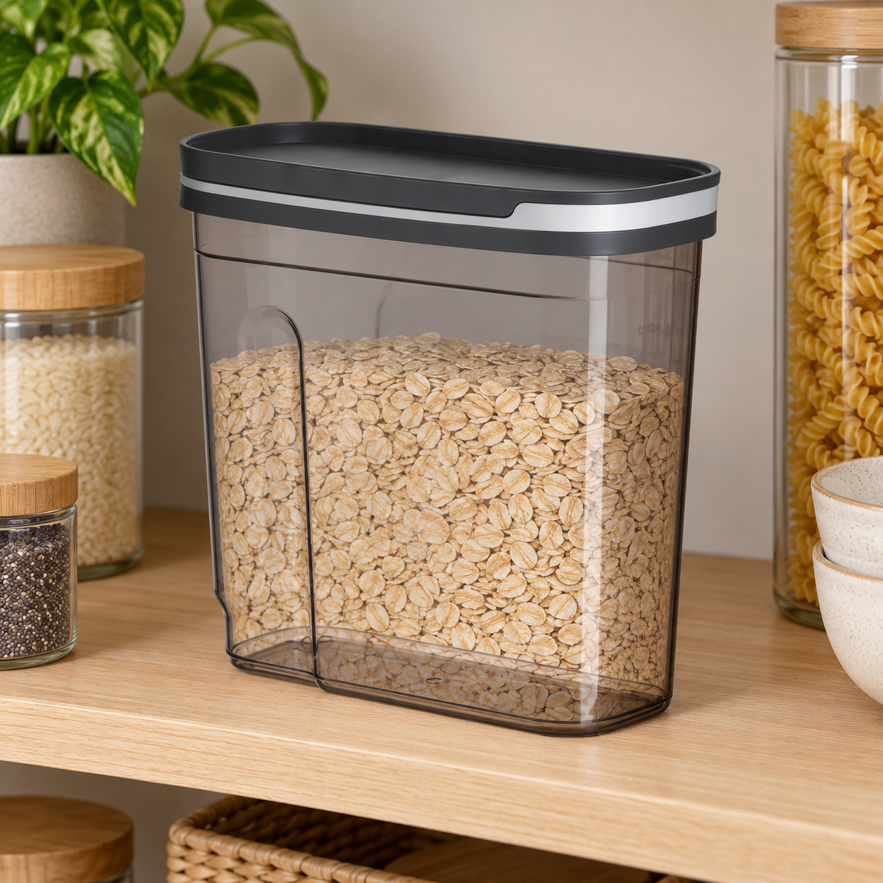 INART Posuda za skladištenje hrane siva 1.8 l 20x10x18cm - prikaz u prostoru