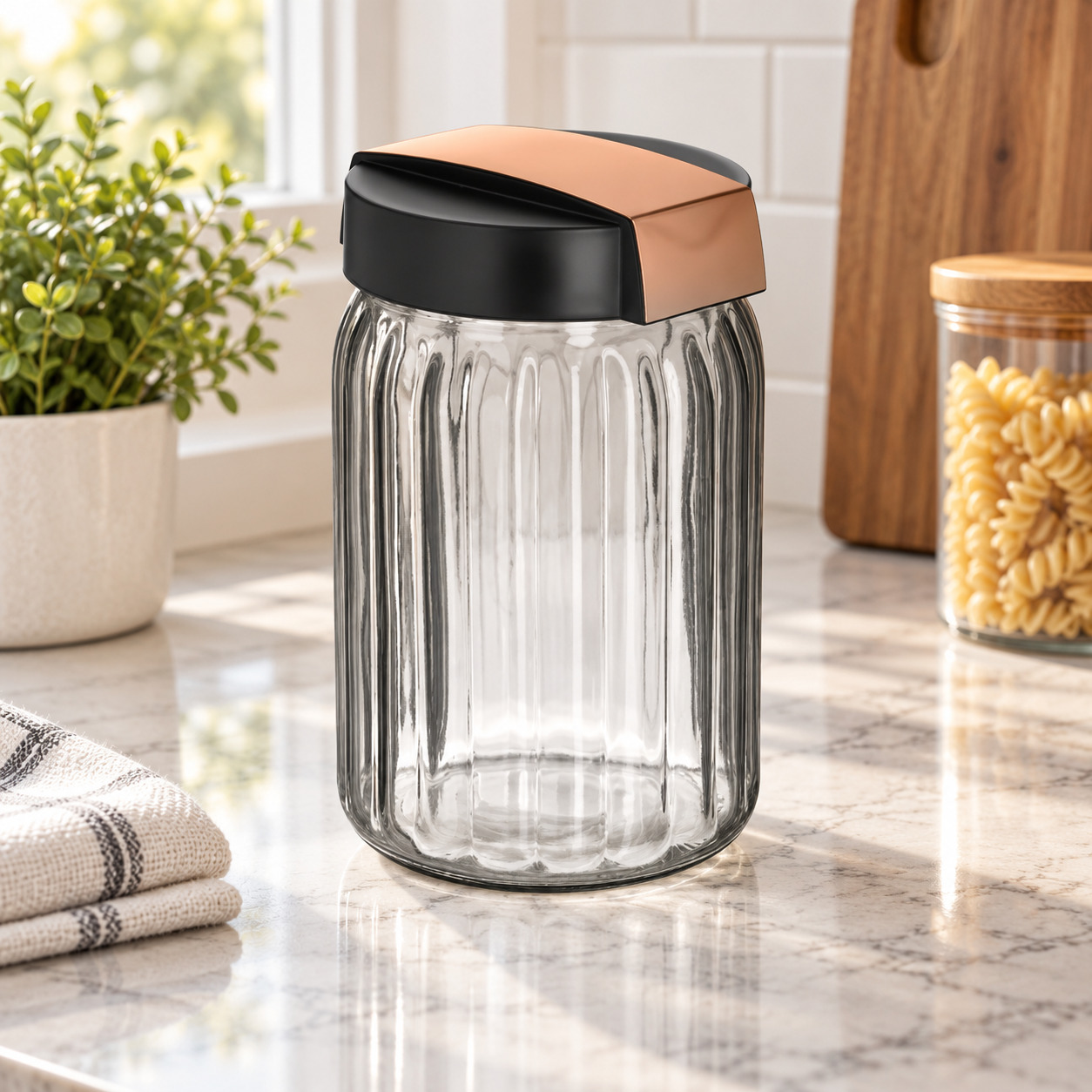 INART Staklenka crna/rose-gold 1,4lt φ12χ18 - prikaz u prostoru