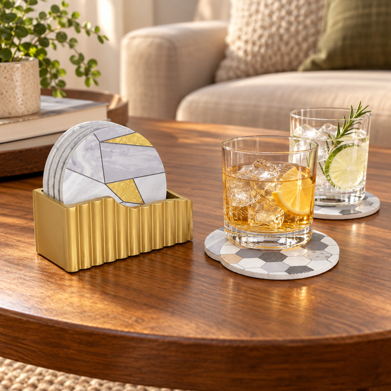 INART Drveni podmetači set 6/1 φ10χ4cm - prikaz u prostoru