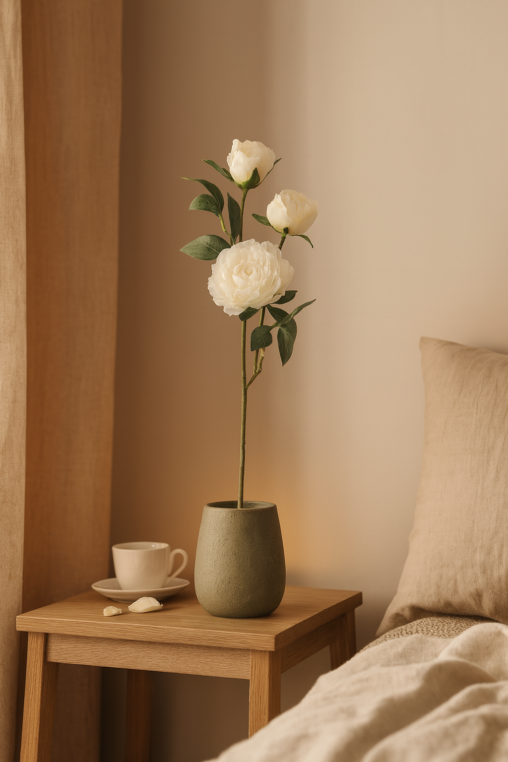 Bizzotto umjetna peonija Evalyn 90 cm, PVC – detalj