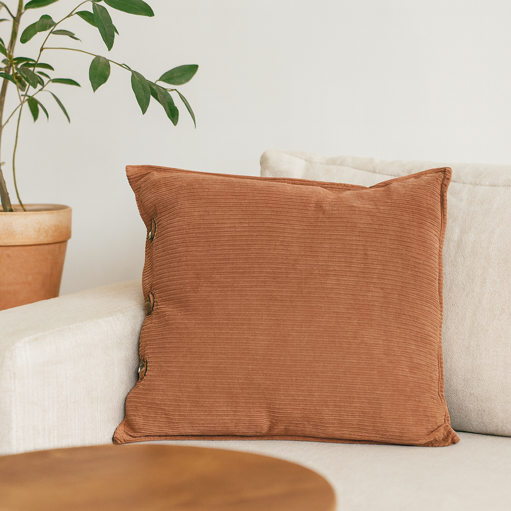 Bizzotto dekorativni jastuk ELLIS 45 × 45 cm terracotta – detalj