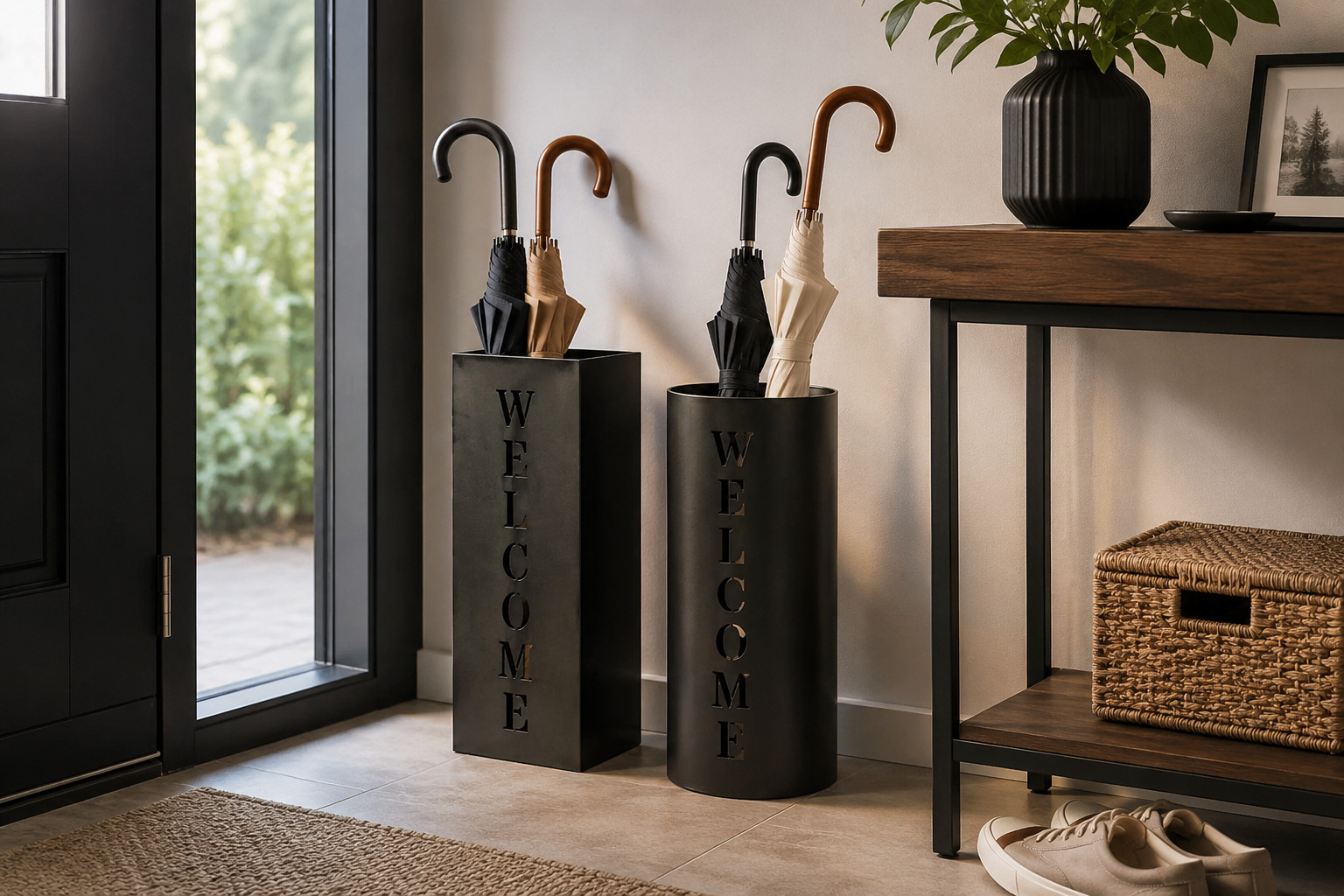 Bizzotto set 2 stalka za kišobrane DYRIN 52 cm bijeli – detalj