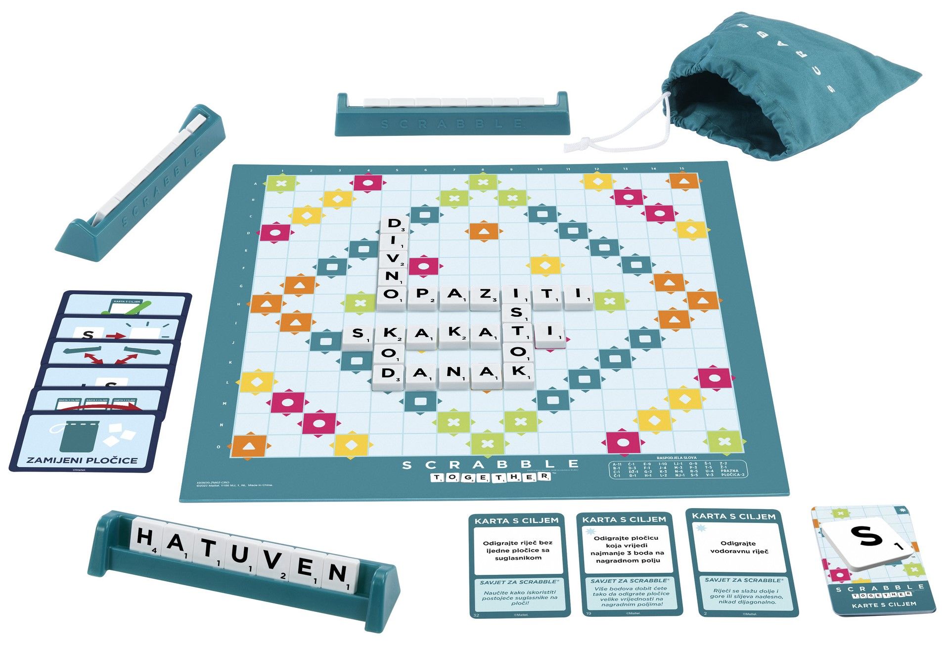 Scrabble društvena igra, original 2u1 set