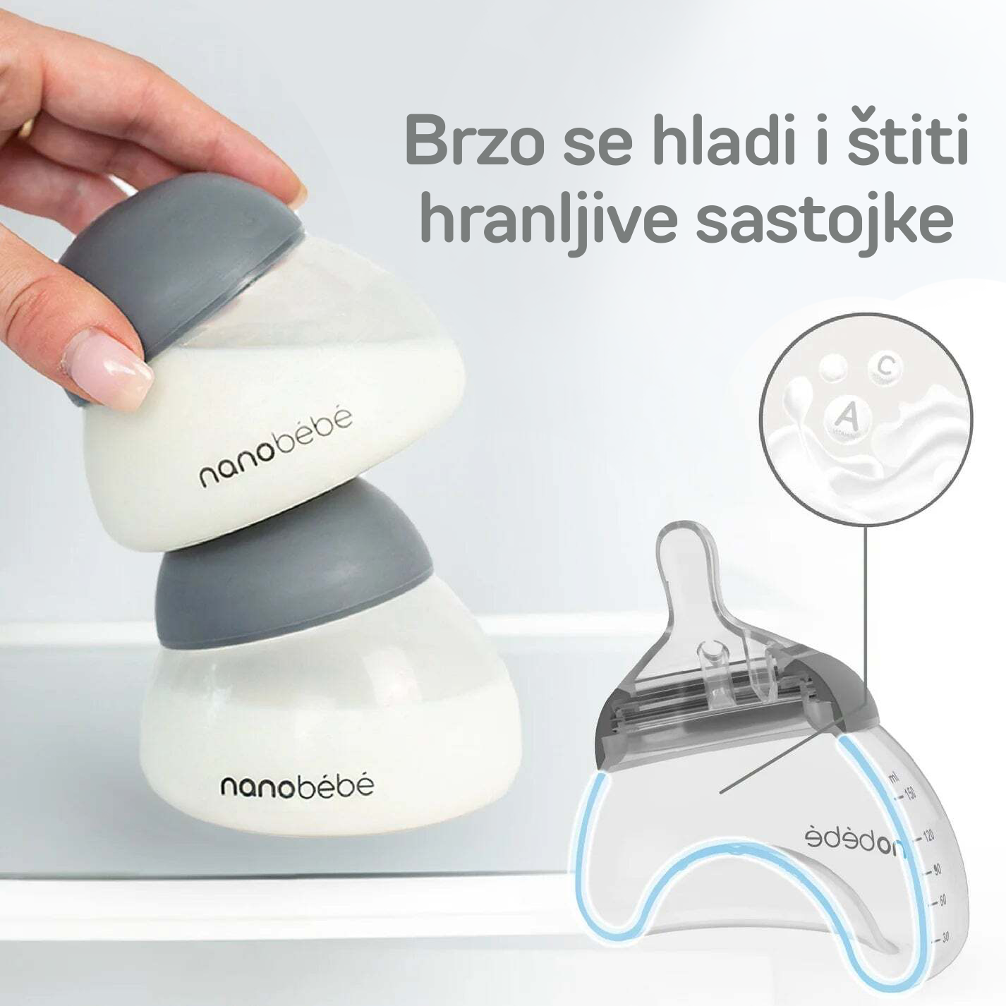 Nanobébé Nanobébé bočica za majčino mlijeko GEN2, Roza / F1020114 detalji