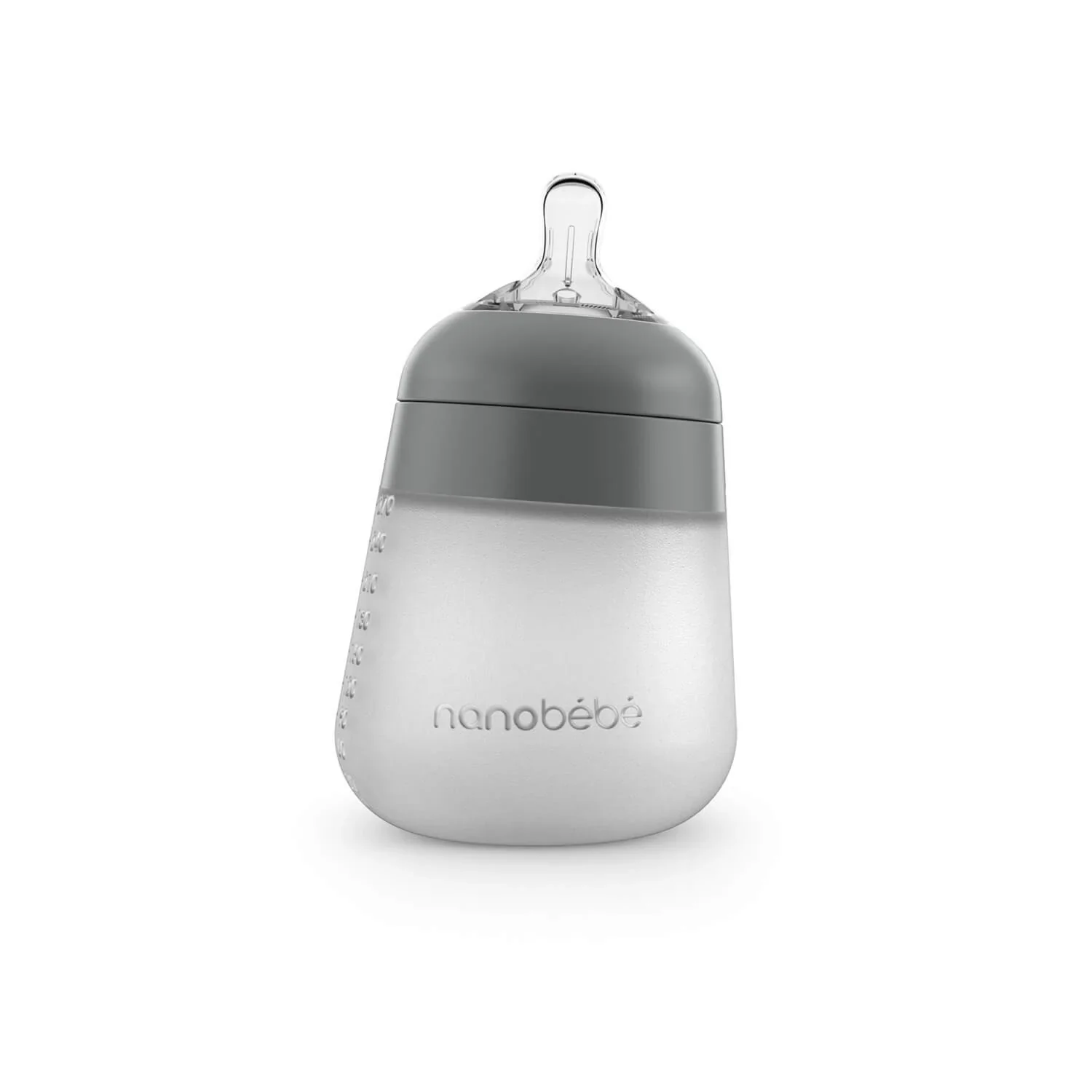 Nanobébé Nanobébé Flexy silikonska bočica 270 ml, Siva / FUS1012115