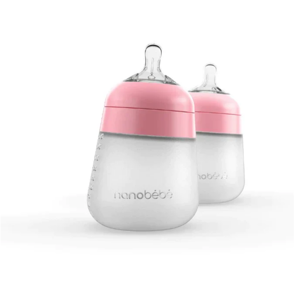 Nanobébé Nanobébé Flexy silikonska bočica 270 ml 2 kom, Roza / 1012214