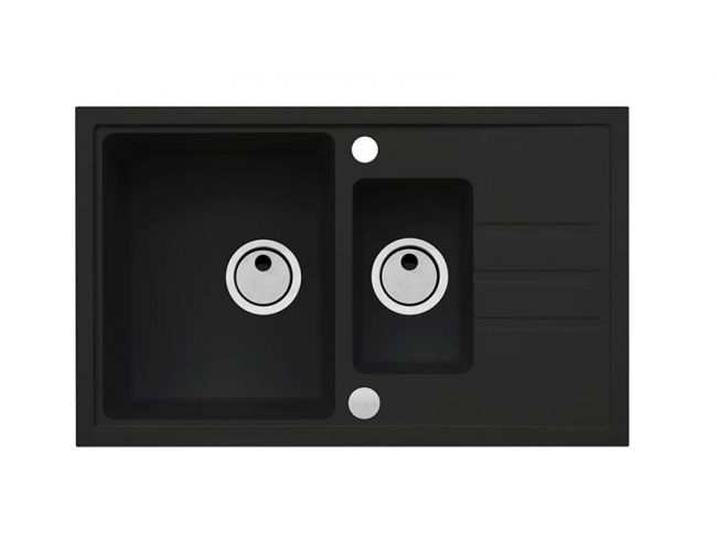 Alveus sudoper Intermezzo 70 G90, Deep Black, 48 × 78 cm, Granital, 1149081