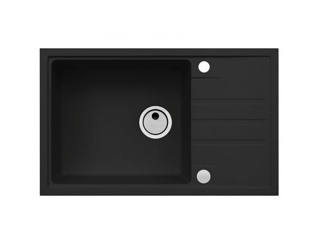 Alveus sudoper Intermezzo 130 G90, Deep Black, 48 × 78 cm, Granital, 1149117