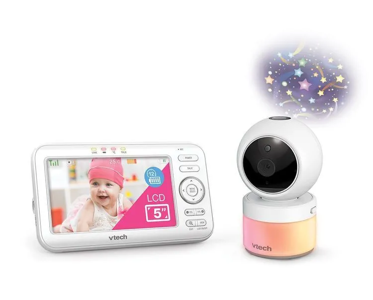 VTech video baby monitor 5" Pan & Tilt s noćnim svjetlom i projektorom VM5463 prikaz 6