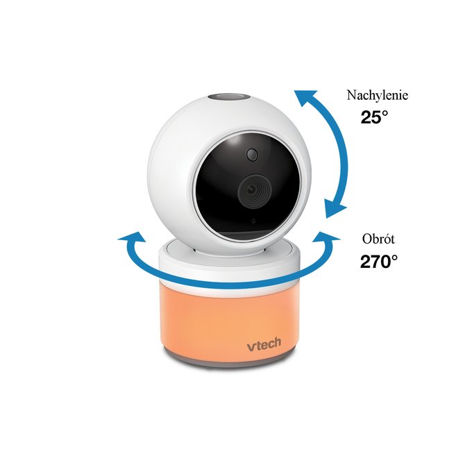 VTech video baby monitor 5" Pan & Tilt s noćnim svjetlom i projektorom VM5463 prikaz 8