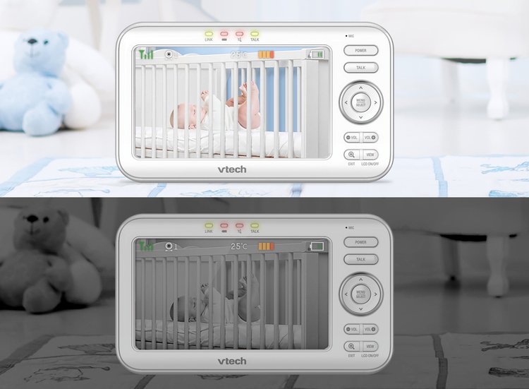 VTech video baby monitor 5" Pan & Tilt s noćnim svjetlom i projektorom VM5463 prikaz 12