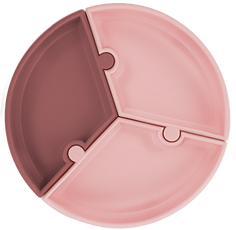 Minikoioi puzzle tanjir / roze - bordo detalji