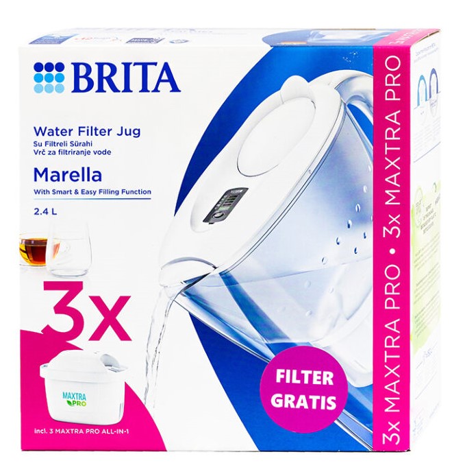 Brita Marella Cool Pro bokal za filtriranje vode 1,4 l bijeli + 3 GRATIS filtera prikaz 6