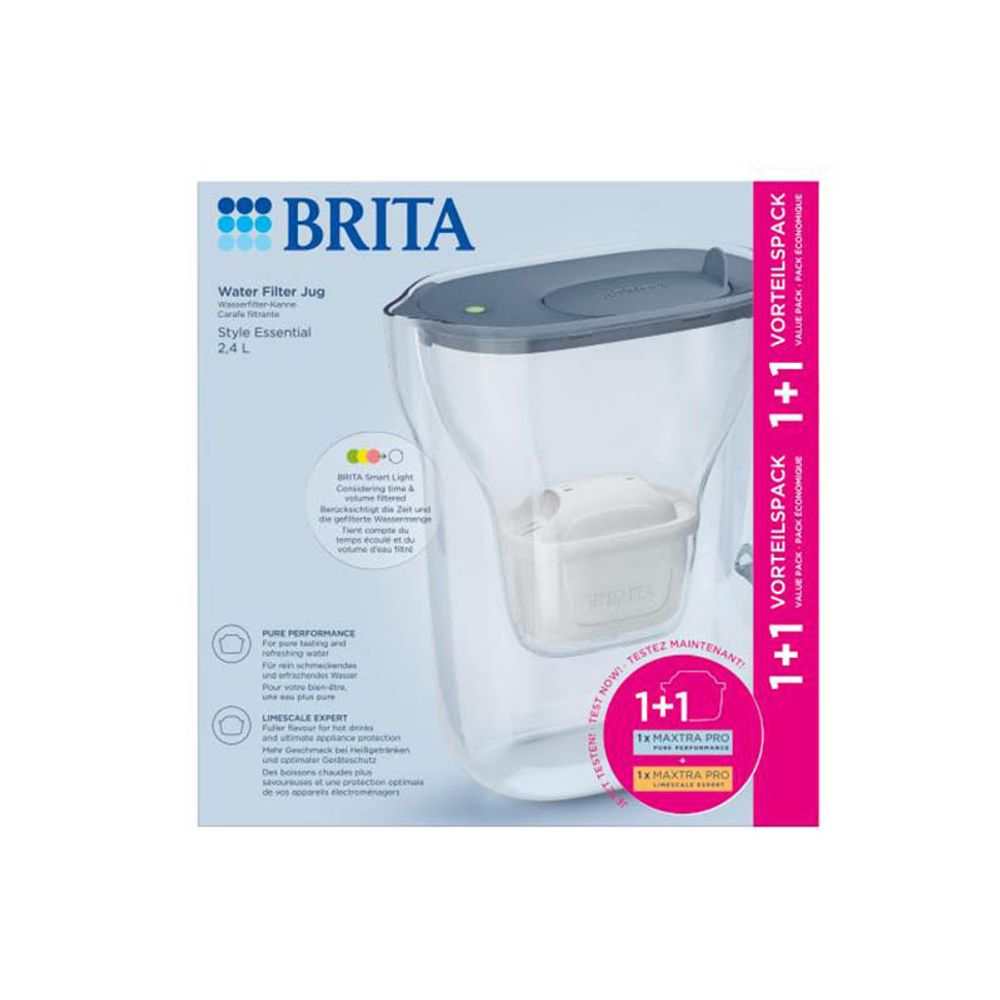 Brita Style Essential bokal za filtriranje vode 2,4 l plavi + 2 GRATIS filtera prikaz 14