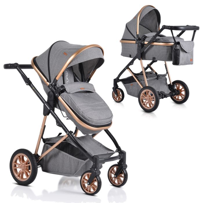 Moni dječija kolica 2 u 1 Midas, grey
