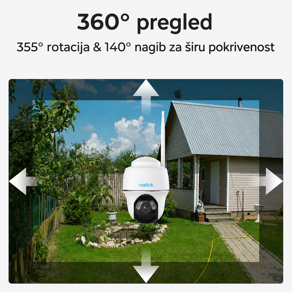 Reolink Argus B430 noćni prikaz u boji i solarni panel
